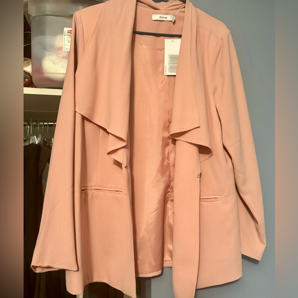 *NEW* Sz 1X JustFab Pink Blazer